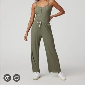Vuori Sage Green Wide Leg Jumpsuit